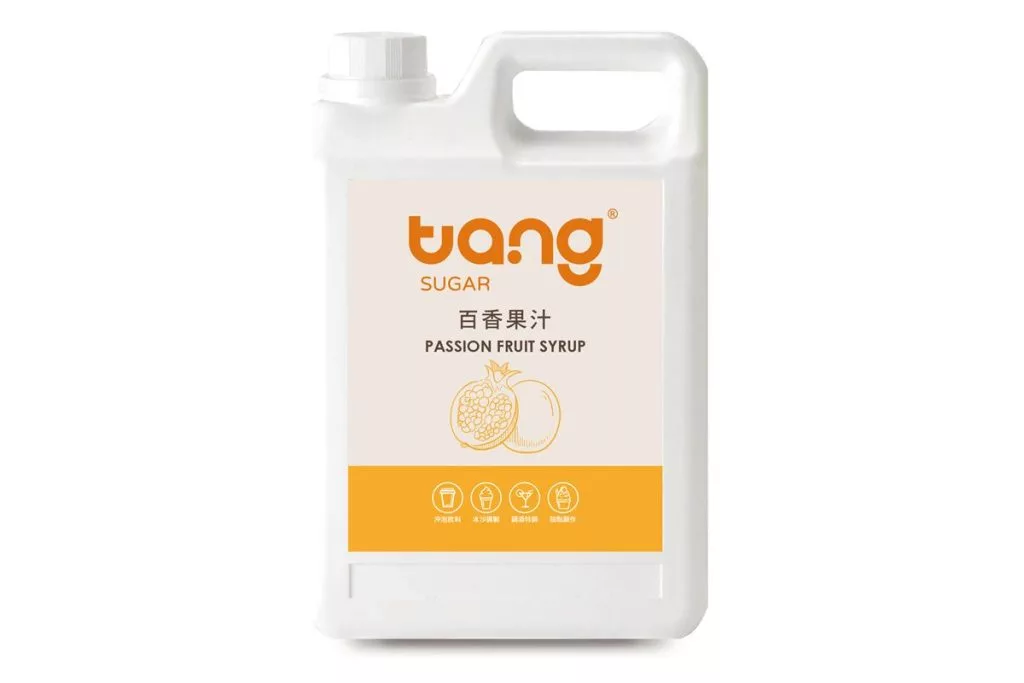 Tang Sugar passion fruit syrup in bulk containers
